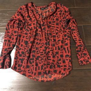 Apt 9 petite small burgundy and black blouse